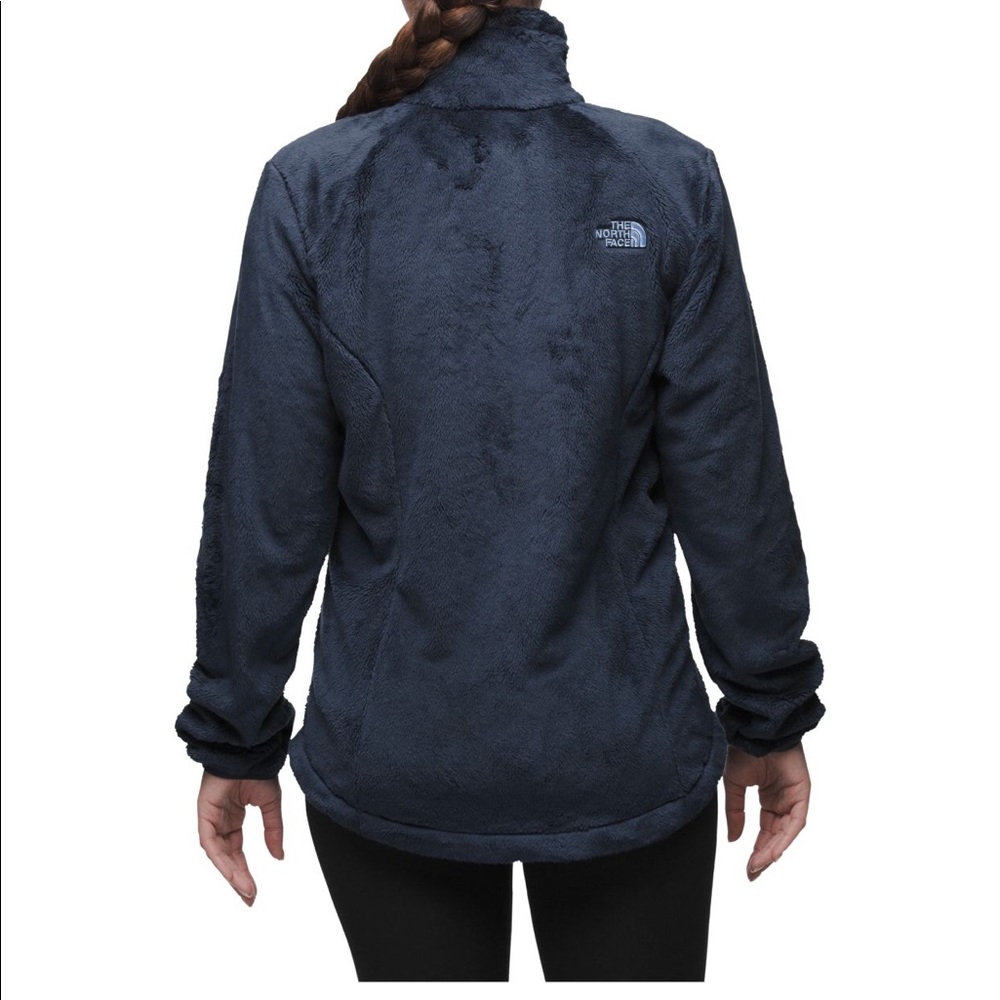 Black fuzzy North Face Jacket.